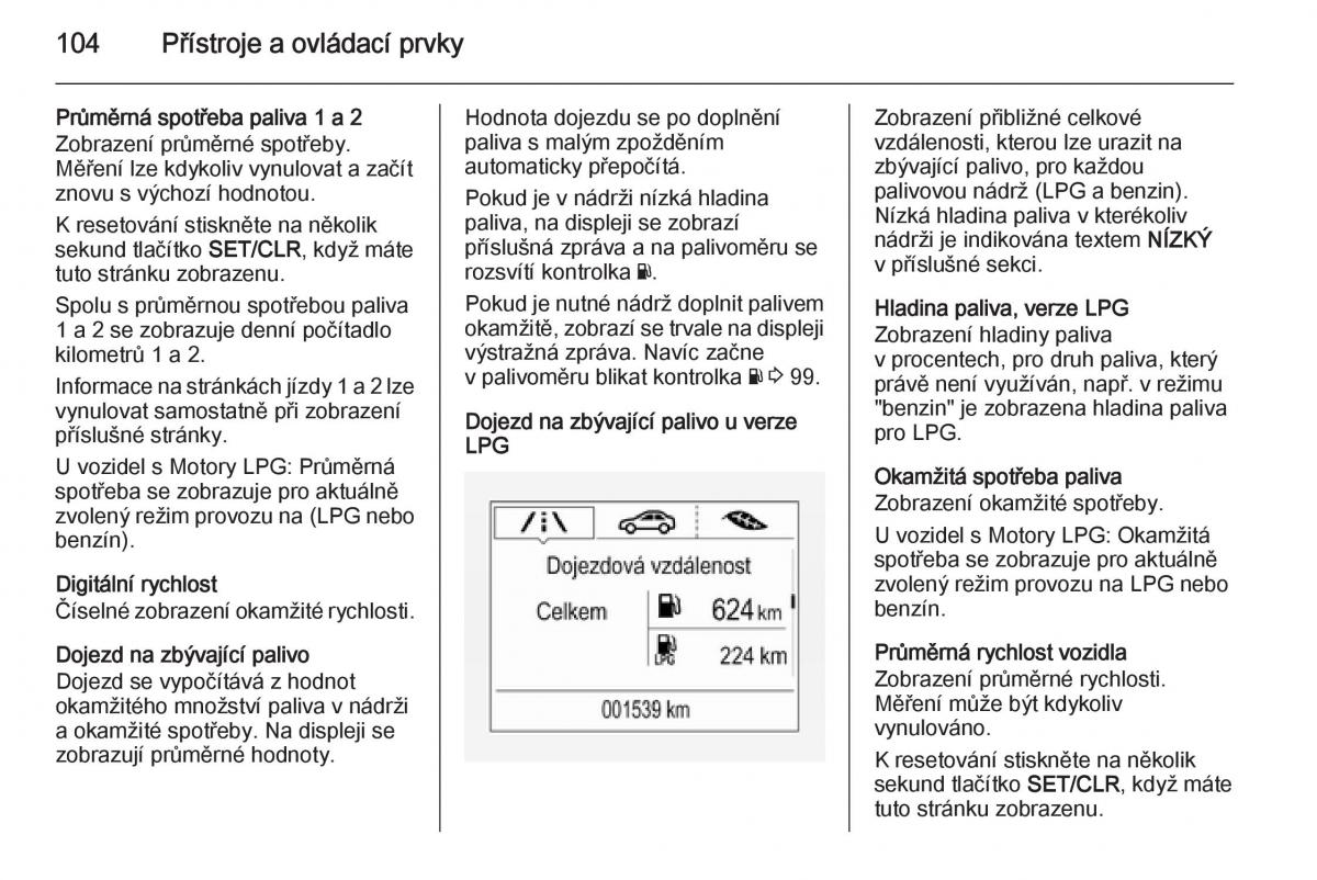 Opel Corsa E navod k obsludze / page 106