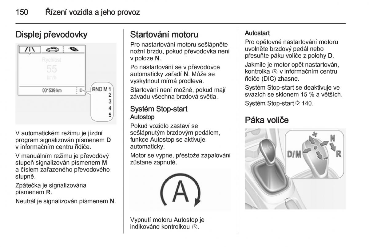 Opel Corsa E navod k obsludze / page 152