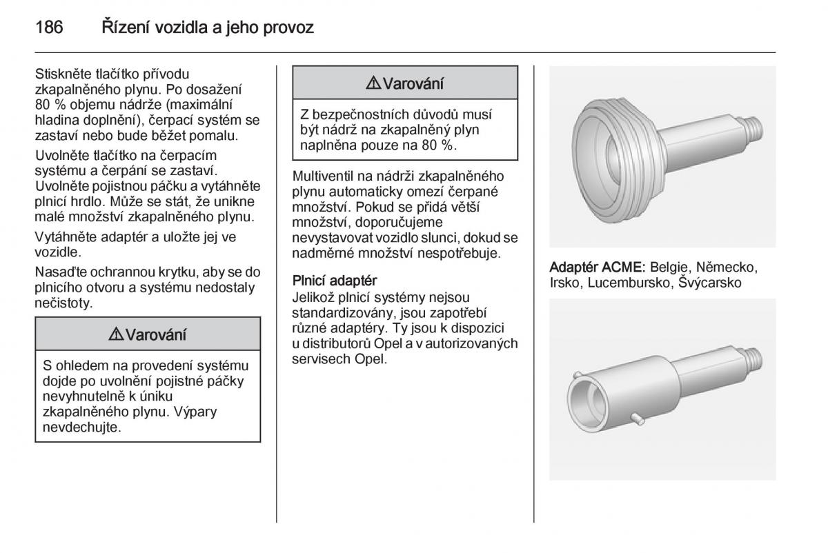 Opel Corsa E navod k obsludze / page 188