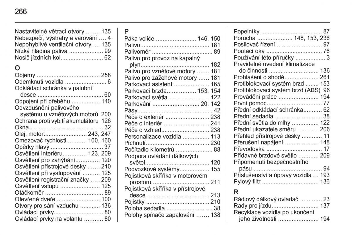 Opel Corsa E navod k obsludze / page 268