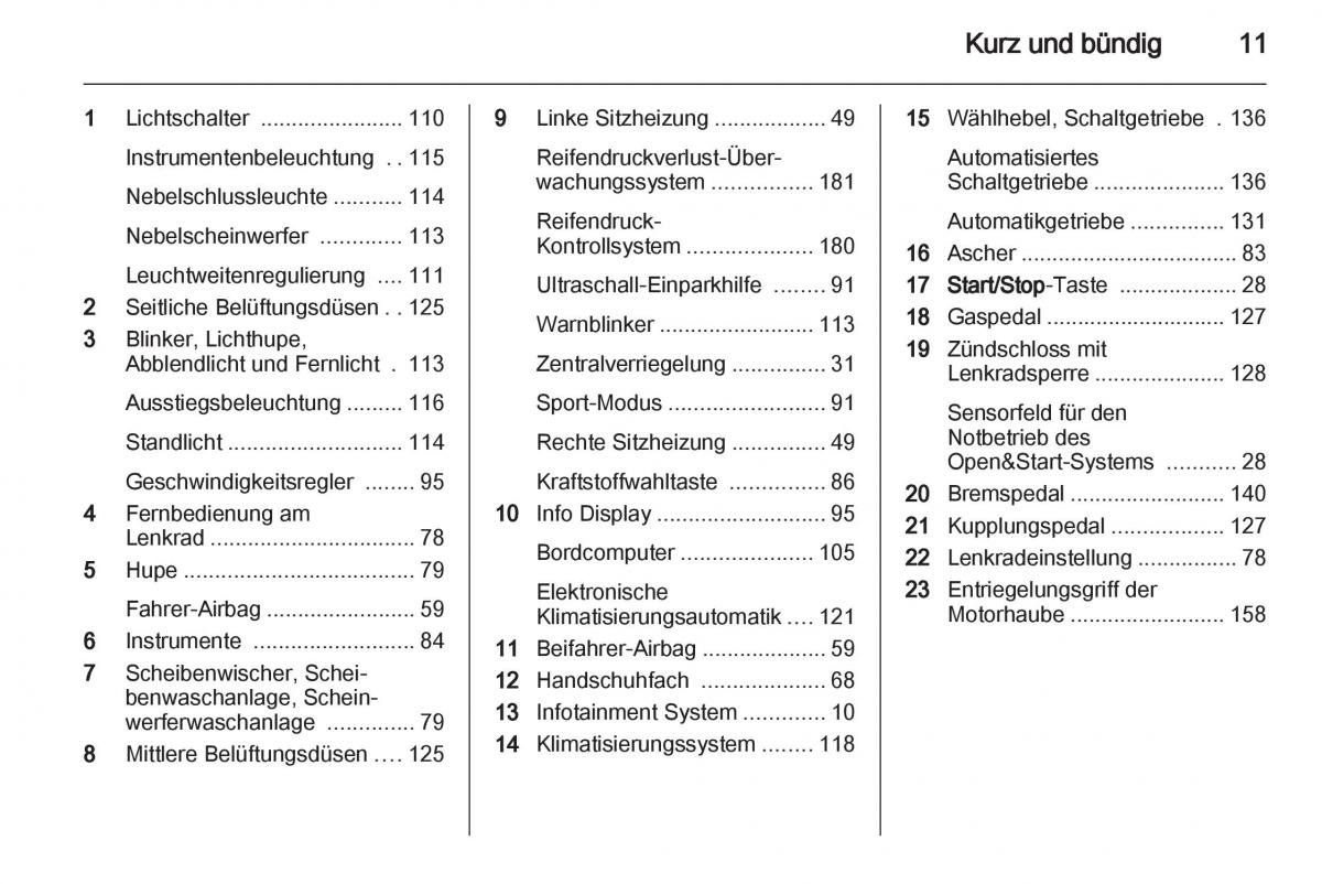 manual  Opel Zafira B Handbuch / page 13