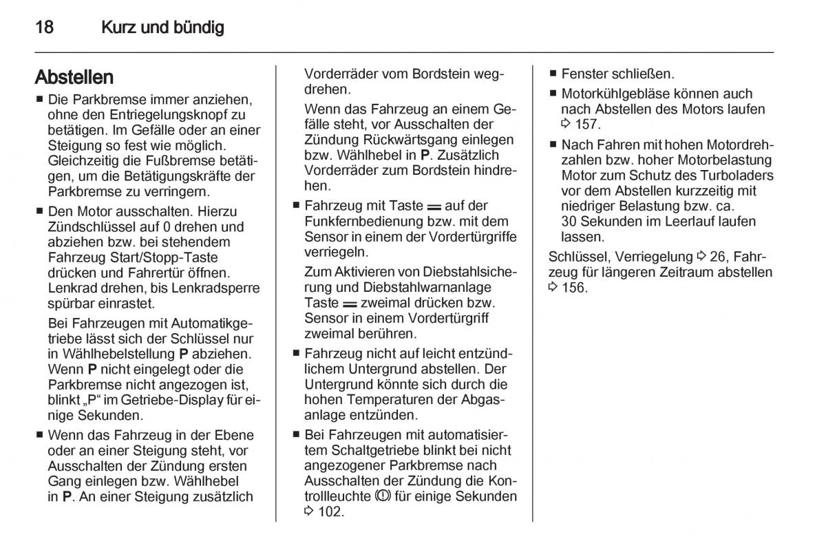 Opel Zafira B Handbuch / page 20