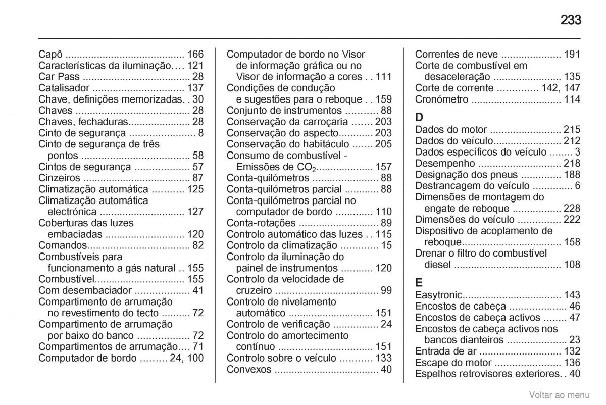 manual  Opel Zafira B manual del propietario / page 234