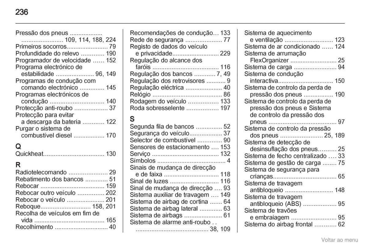 manual  Opel Zafira B manual del propietario / page 237