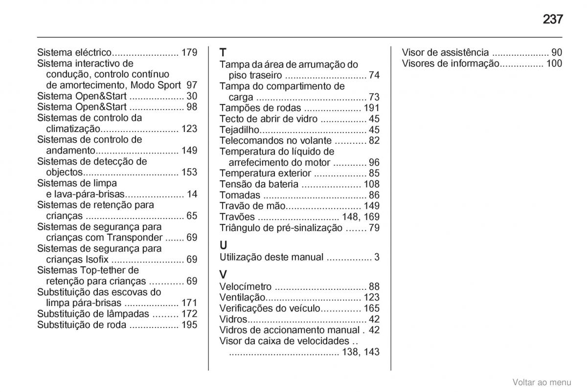 manual  Opel Zafira B manual del propietario / page 238