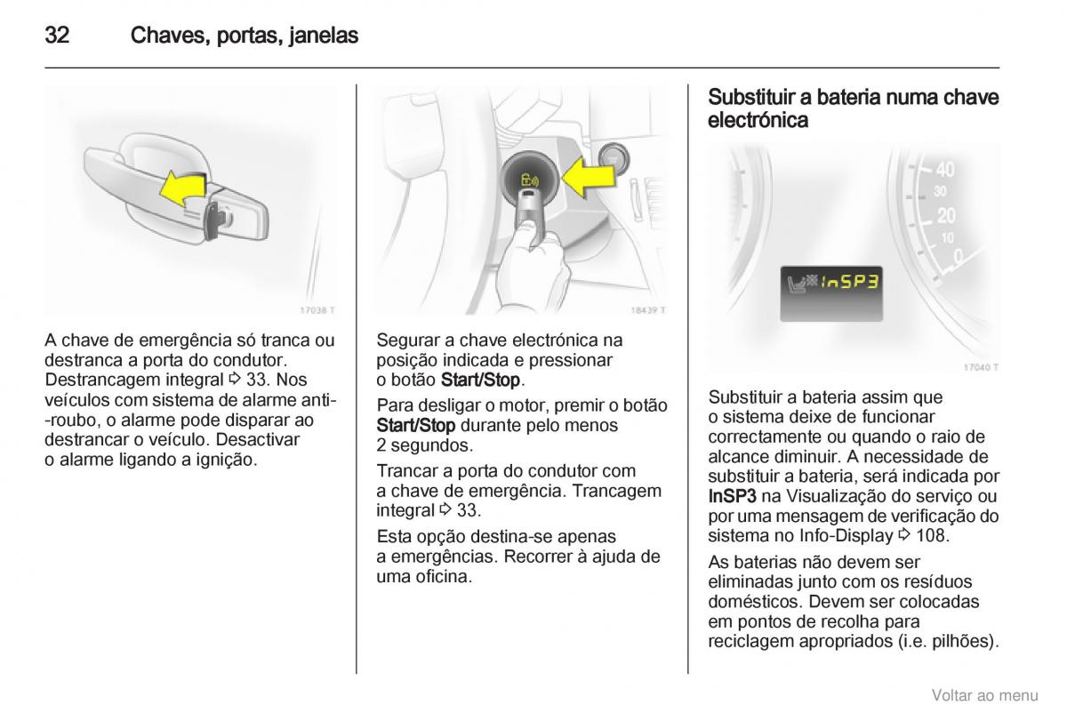 Opel Zafira B manual del propietario / page 33