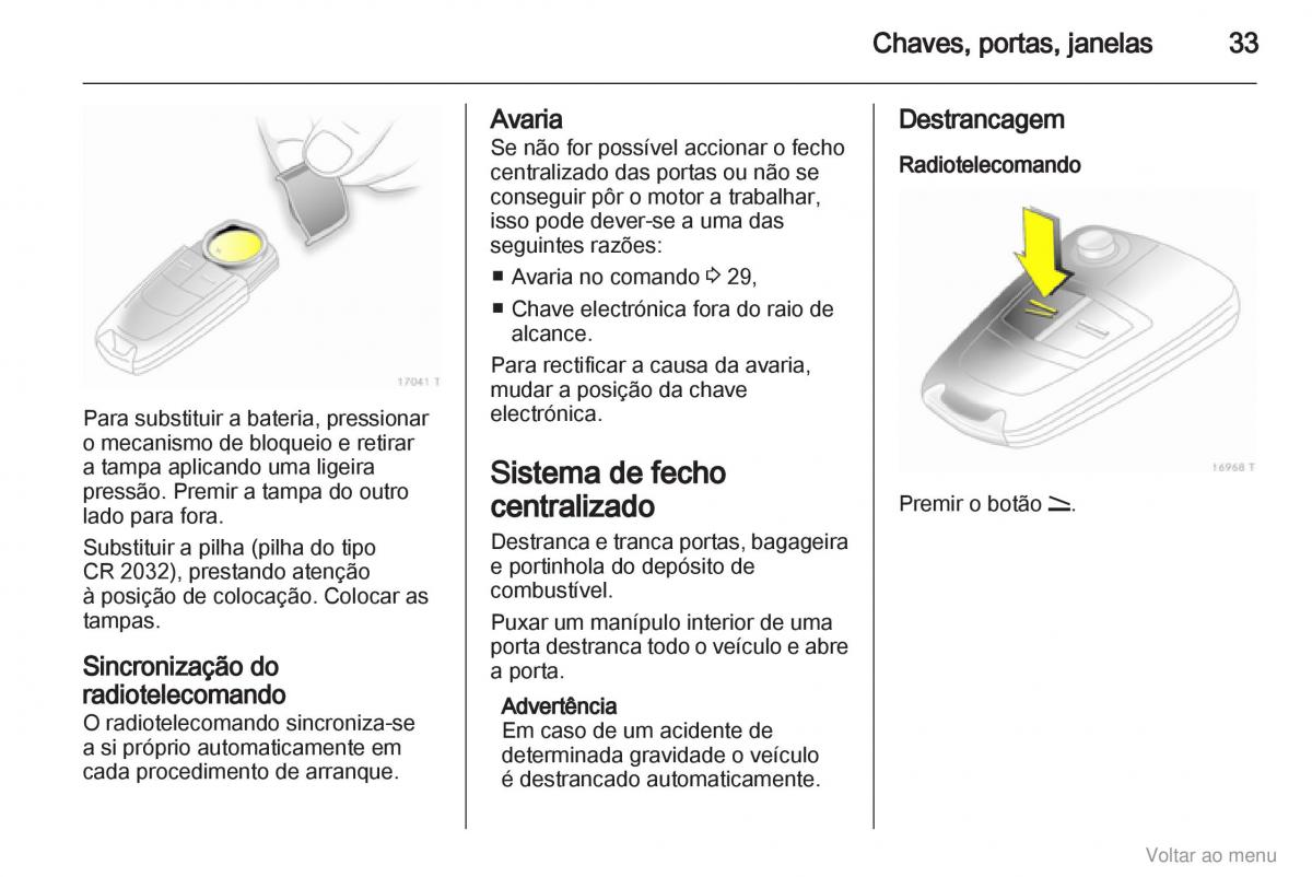 Opel Zafira B manual del propietario / page 34