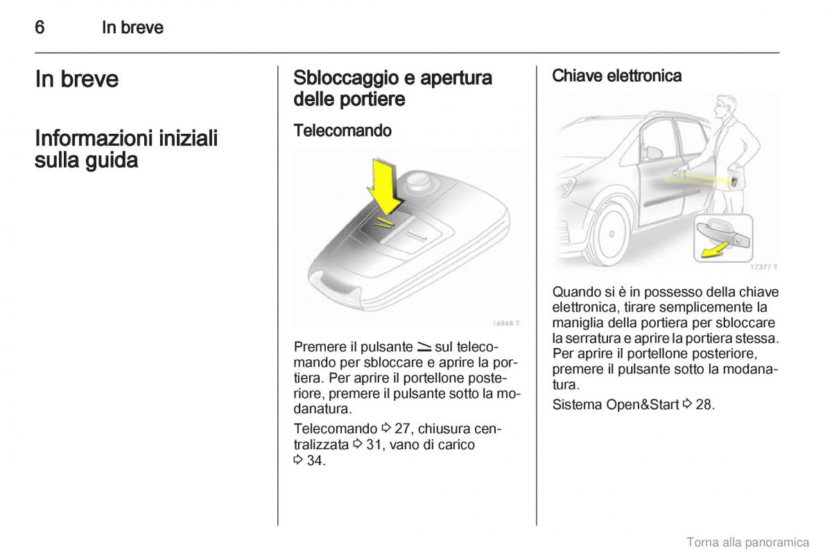 manual  Opel Zafira B manuale del proprietario / page 7