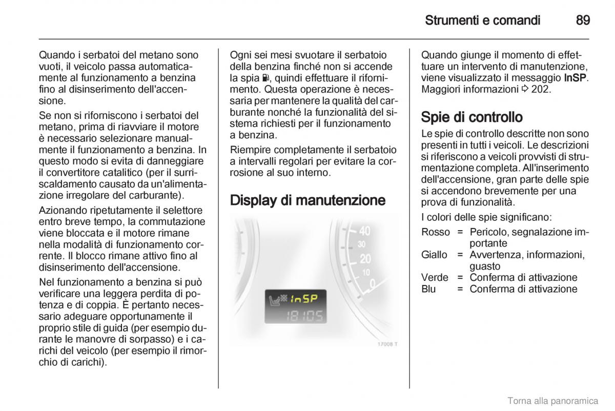 Opel Zafira B manuale del proprietario / page 90