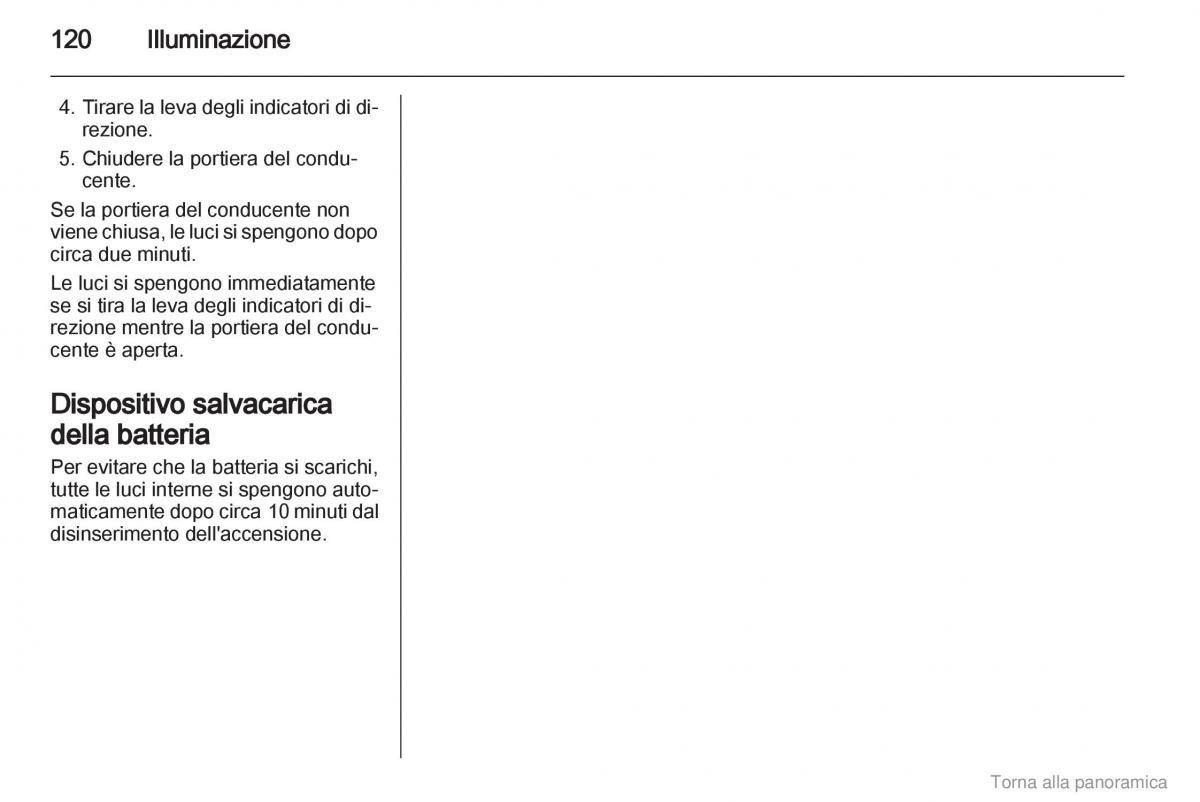 Opel Zafira B manuale del proprietario / page 121