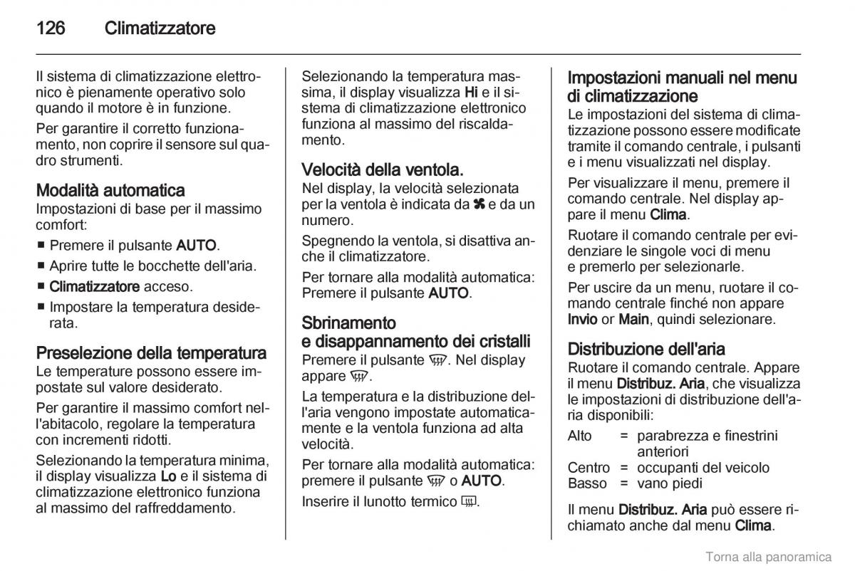 Opel Zafira B manuale del proprietario / page 127