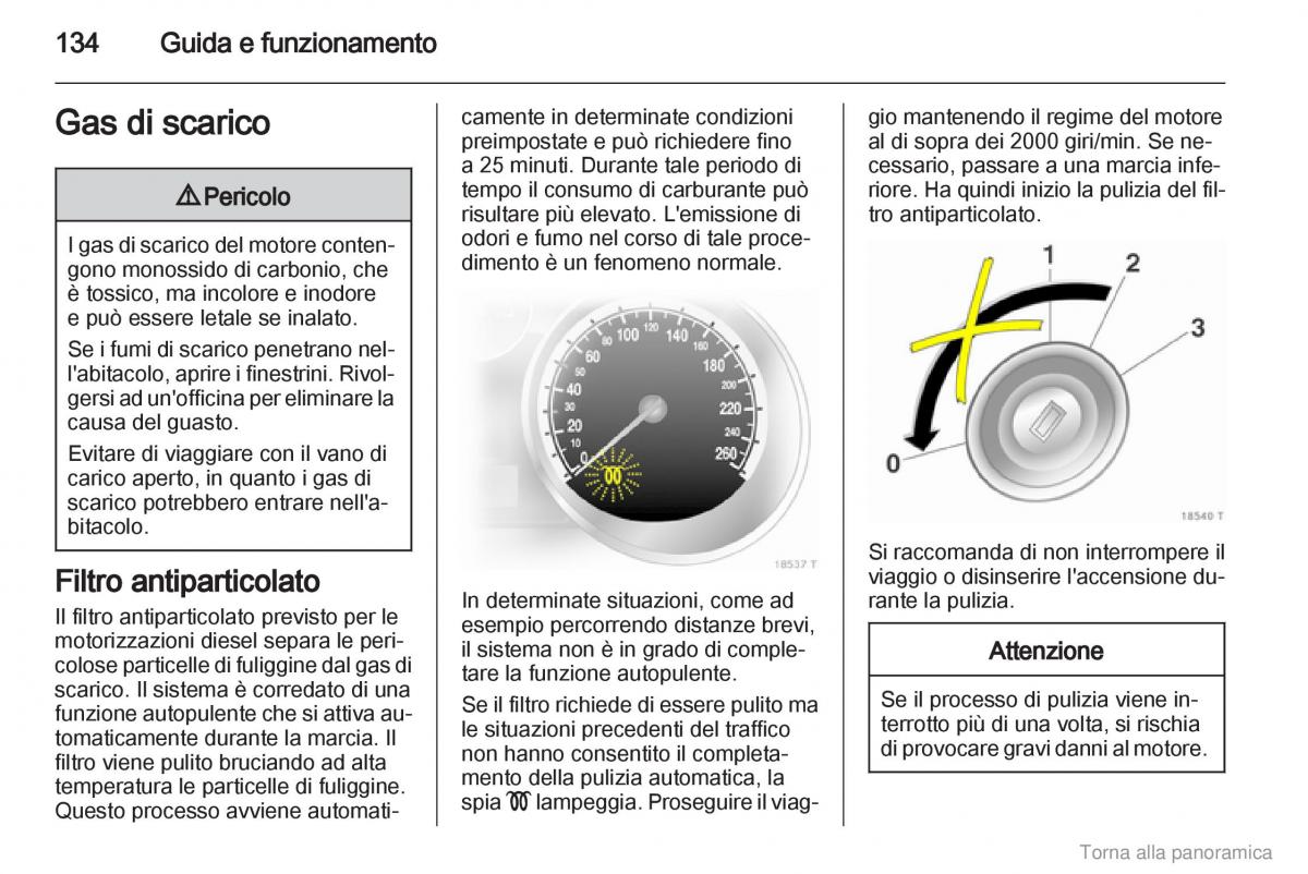 Opel Zafira B manuale del proprietario / page 135