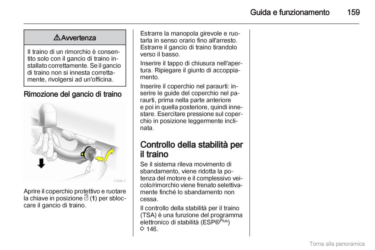 Opel Zafira B manuale del proprietario / page 160