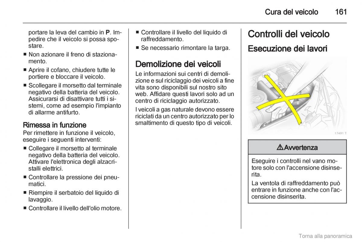 Opel Zafira B manuale del proprietario / page 162