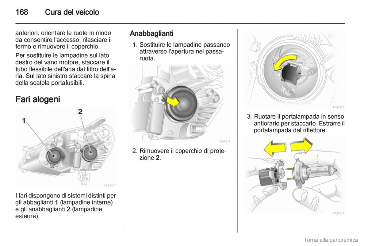 Opel Zafira B manuale del proprietario / page 169