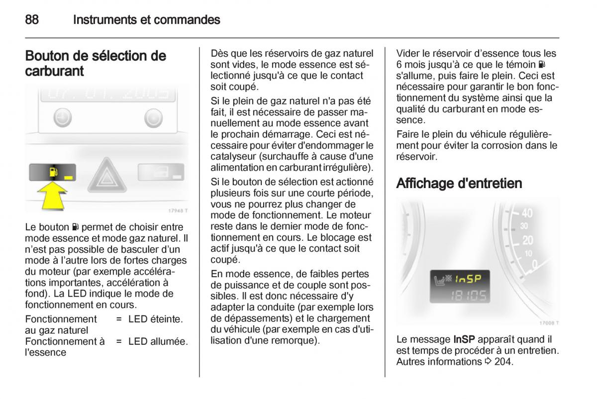 manual  Opel Zafira B manuel du proprietaire / page 90