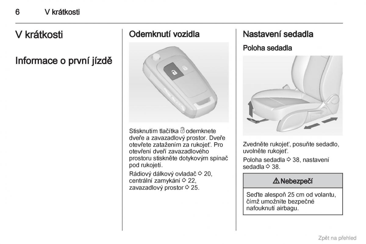 manual  Opel Zafira B navod k obsludze / page 7