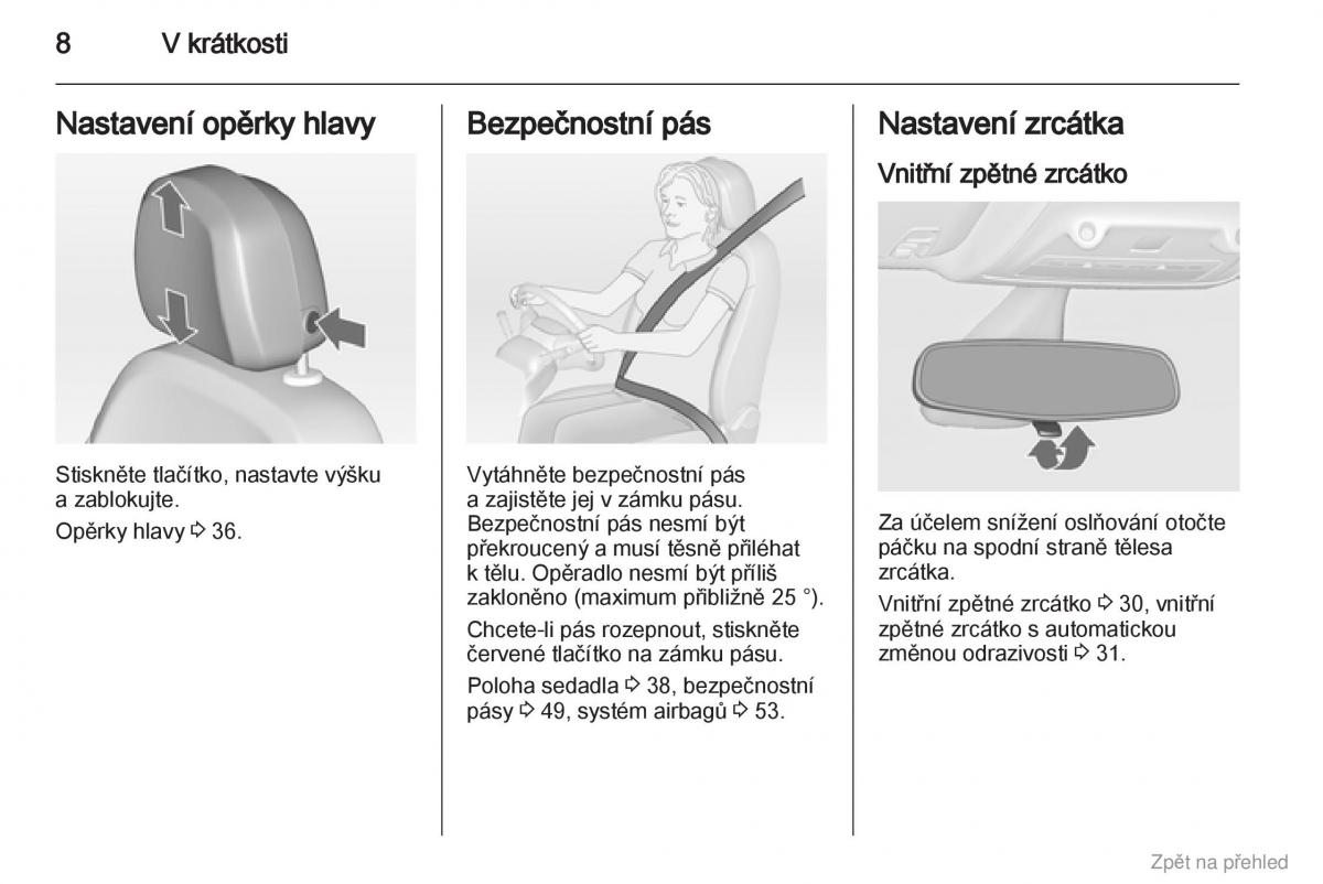 manual  Opel Zafira B navod k obsludze / page 9