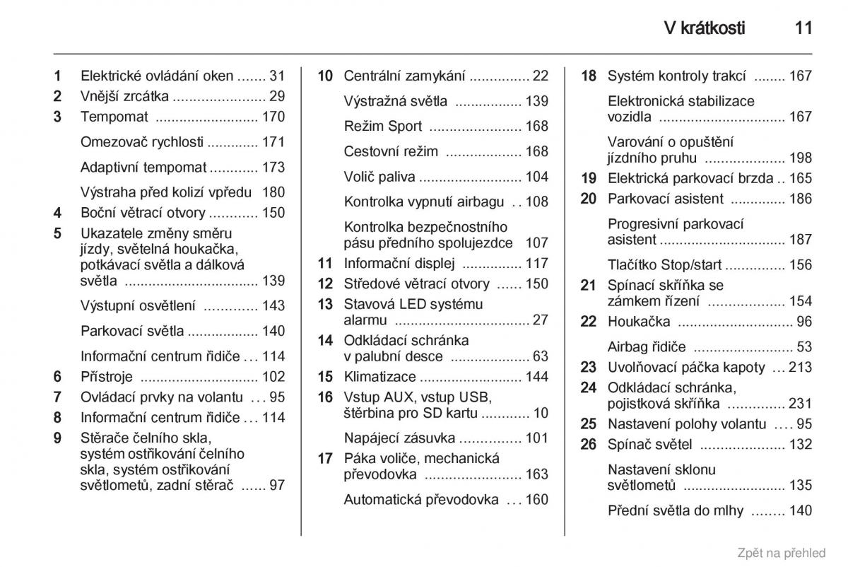 manual  Opel Zafira B navod k obsludze / page 12