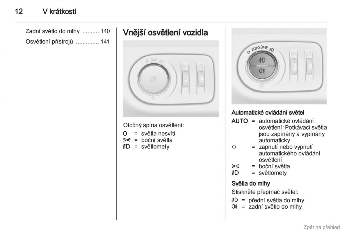 manual  Opel Zafira B navod k obsludze / page 13