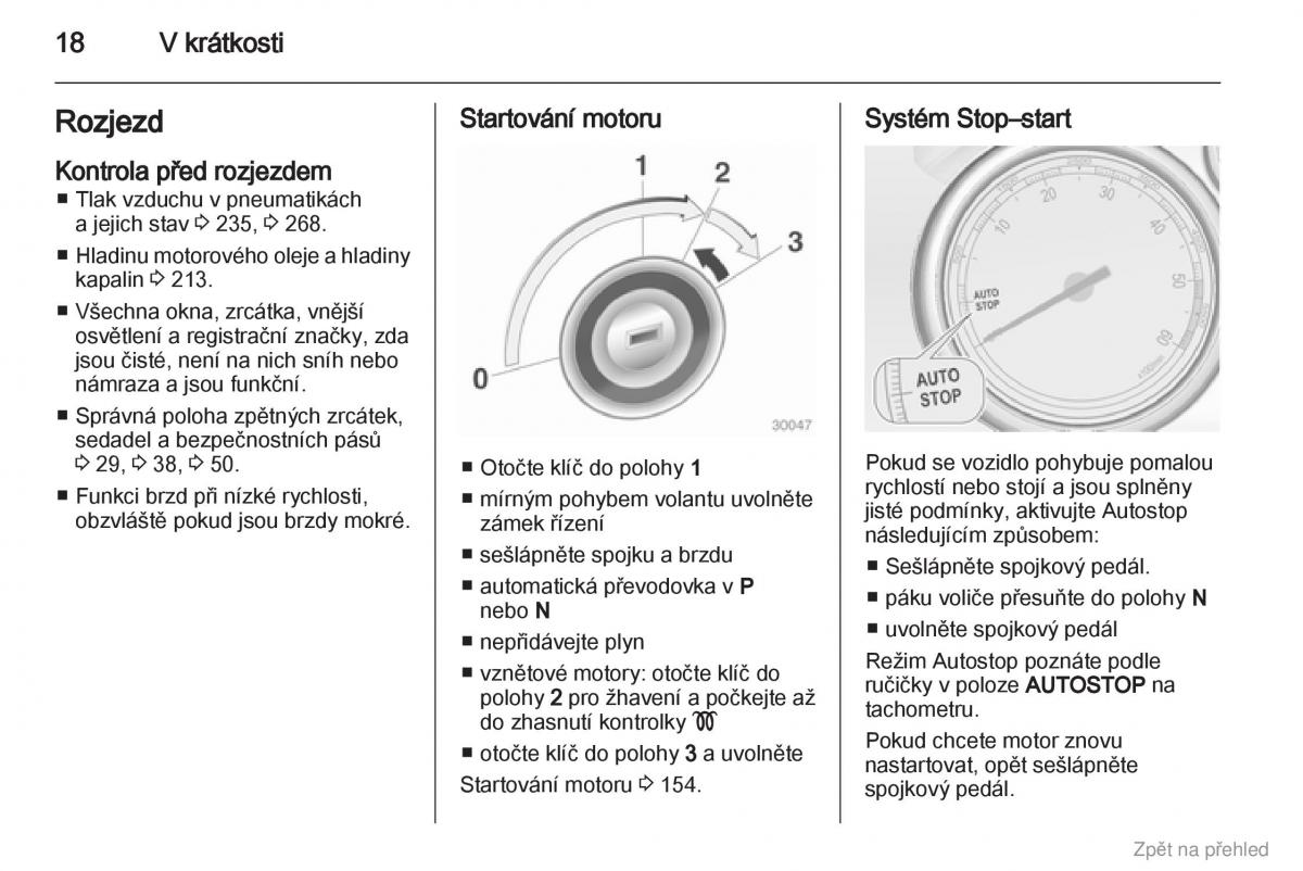 Opel Zafira B navod k obsludze / page 19