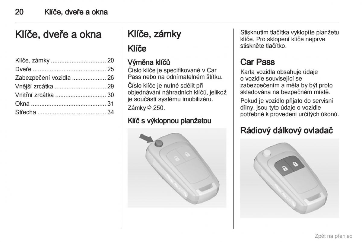 manual  Opel Zafira B navod k obsludze / page 21