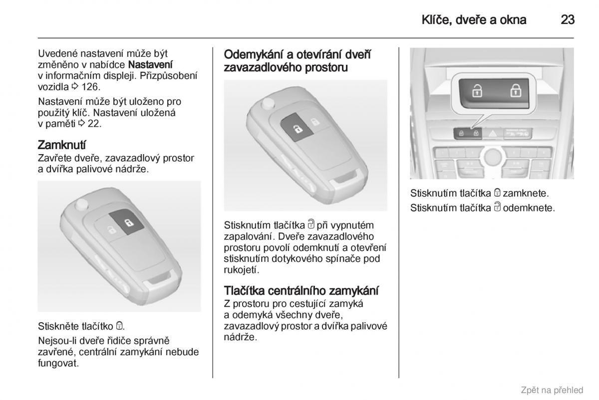 manual  Opel Zafira B navod k obsludze / page 24