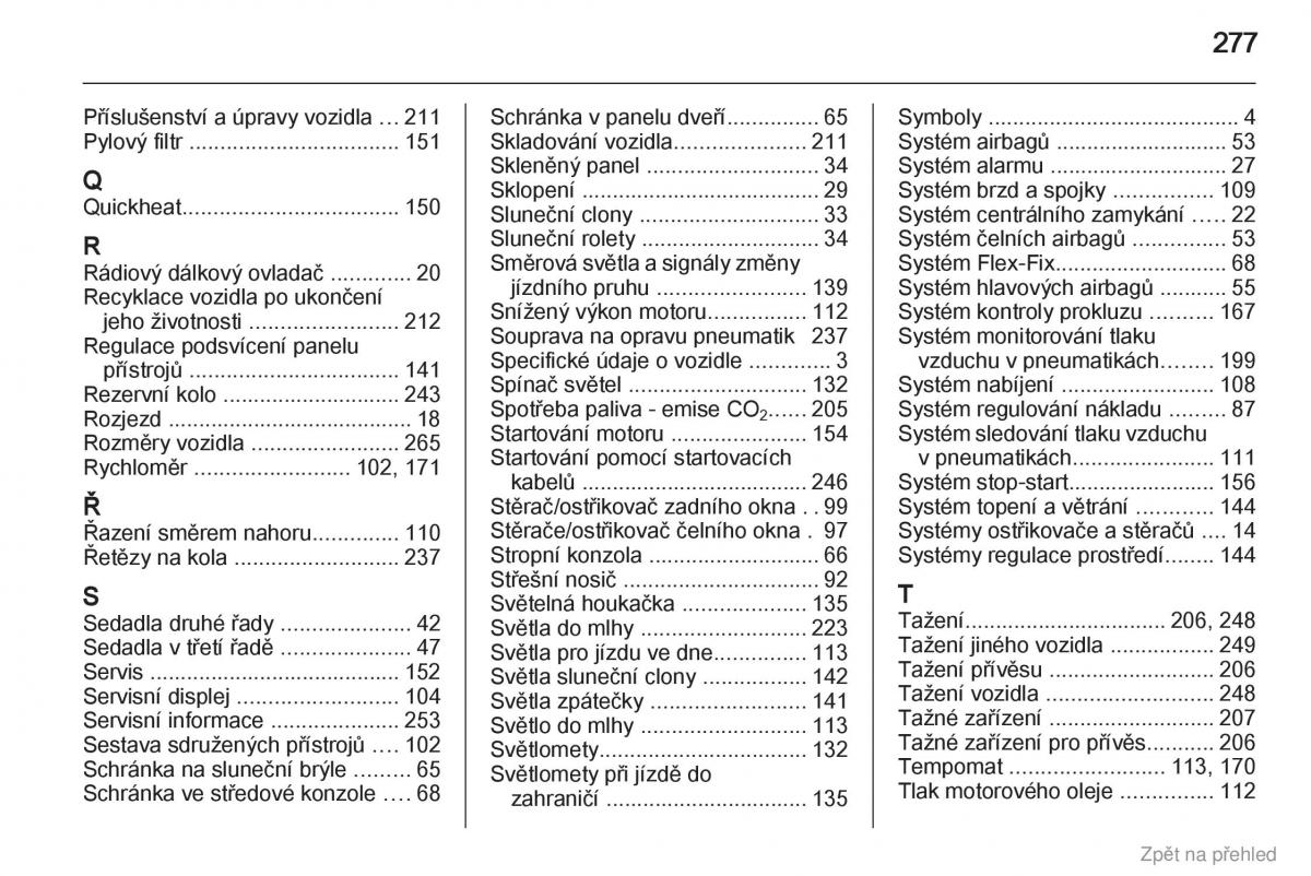 manual  Opel Zafira B navod k obsludze / page 278