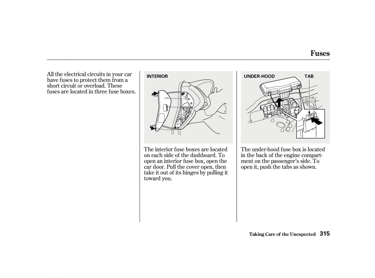 Honda Accord VI owners manual / page 314