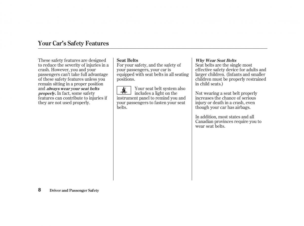 Honda Civic VII owners manual / page 7