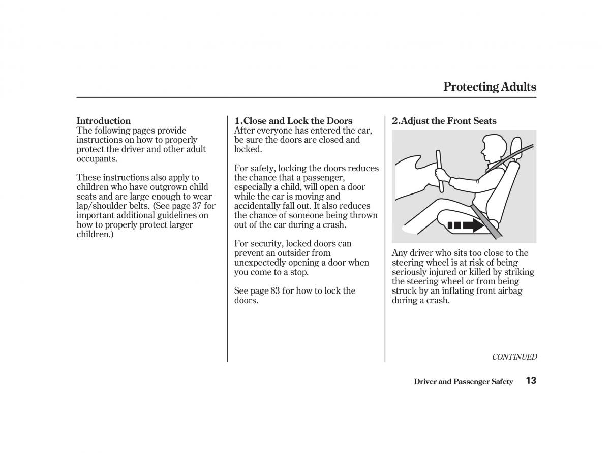 Honda Civic VII owners manual / page 12
