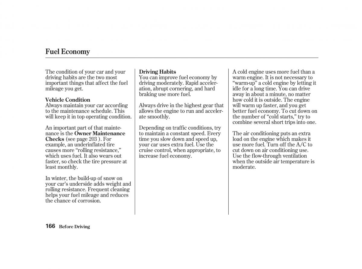 Honda Civic VII owners manual / page 165