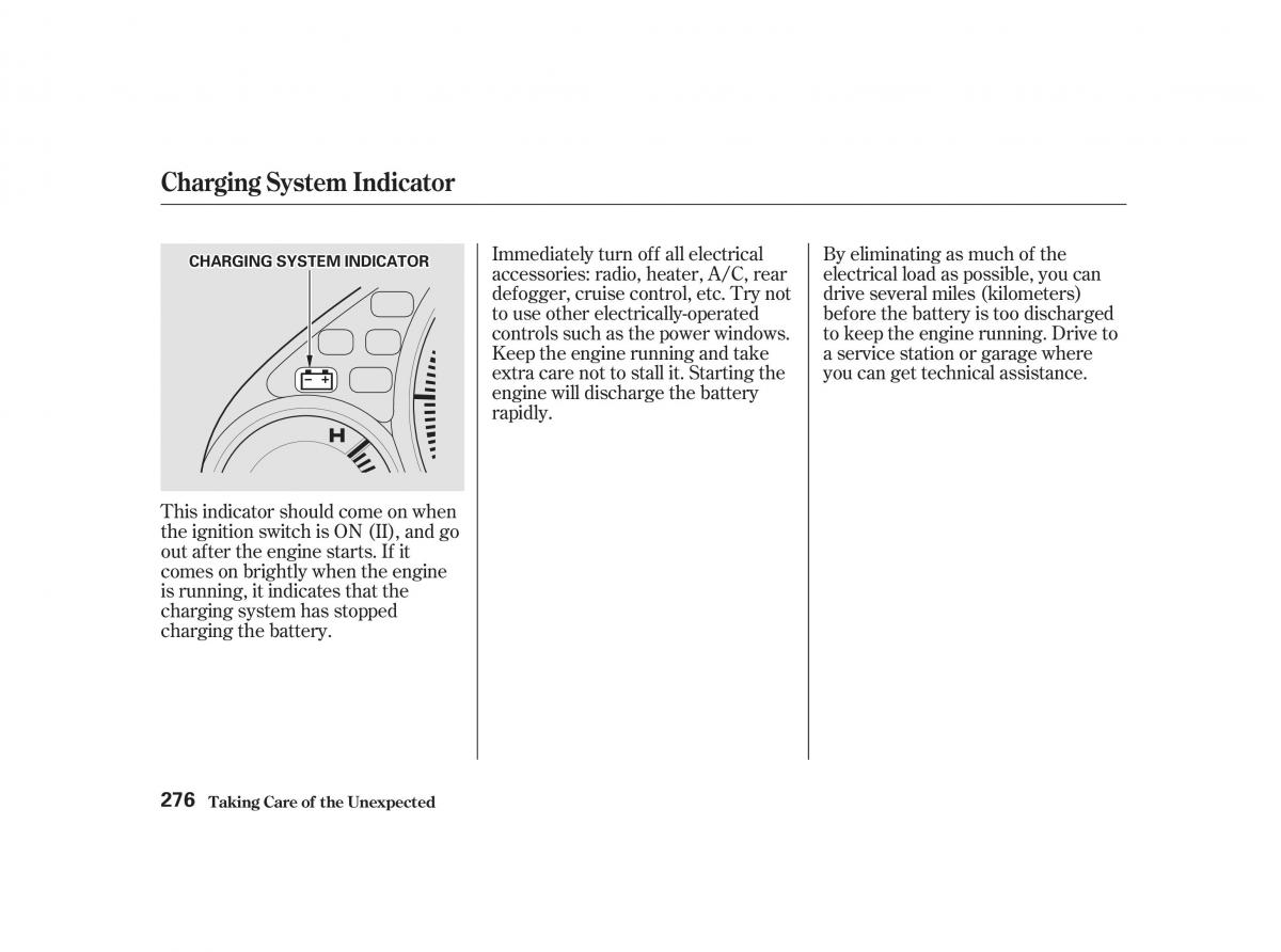 Honda Civic VII owners manual / page 275