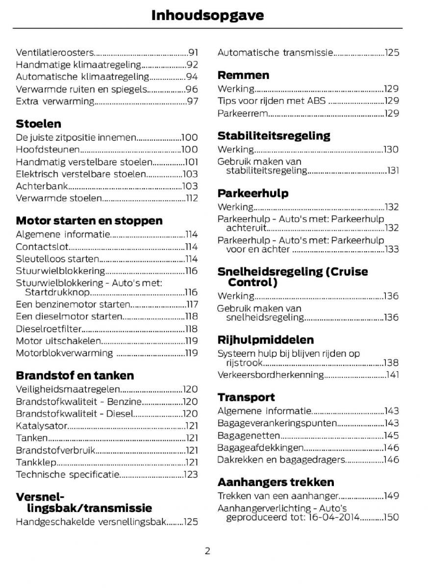 Ford C Max II 2 handleiding / page 4