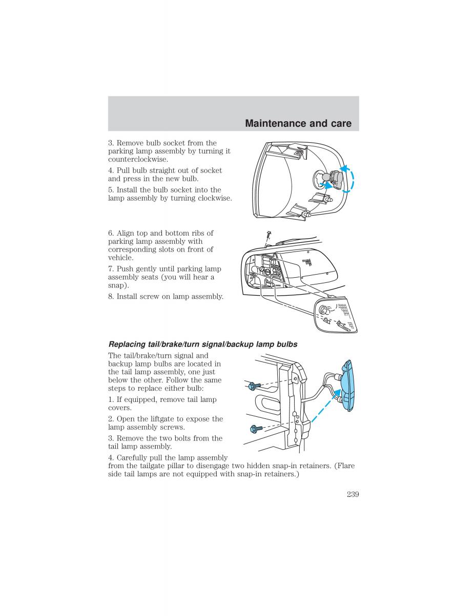 Ford F 150 owners manual / page 239