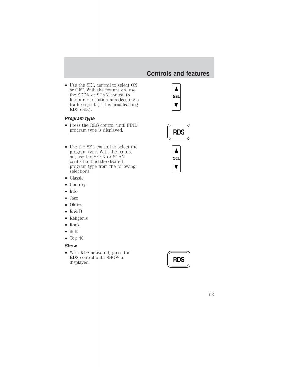 Ford F 150 owners manual / page 53