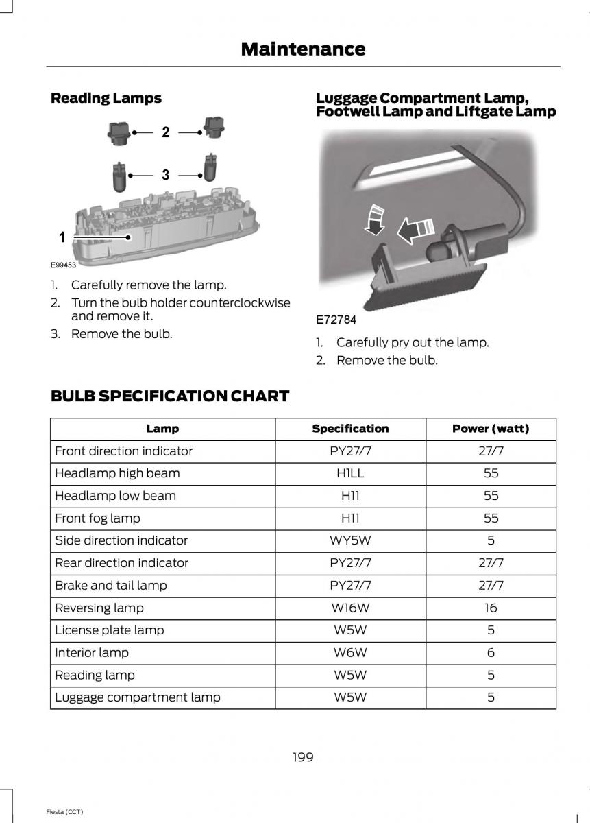 Ford Fiesta VII 7 owners manual / page 202