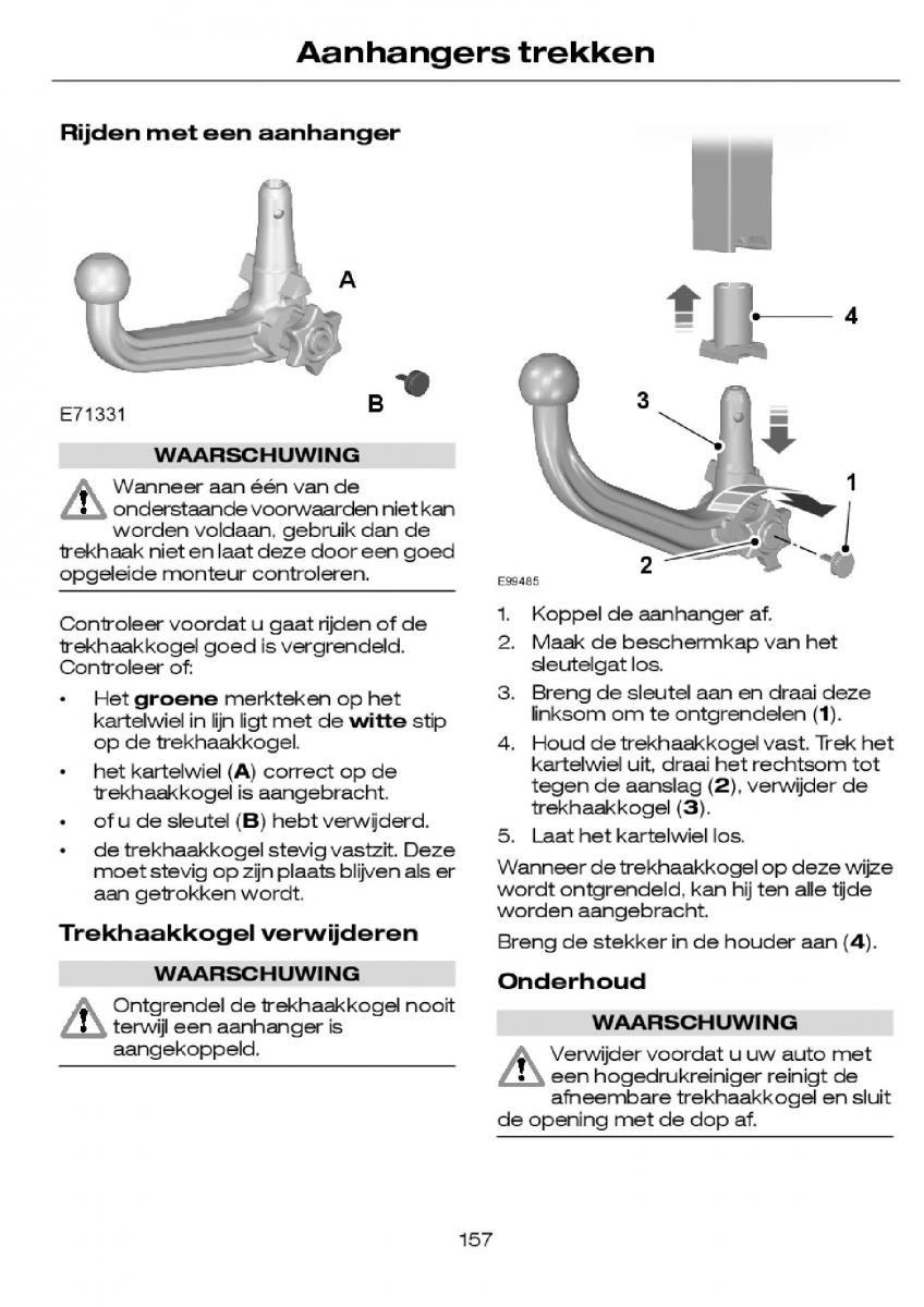 Ford Focus I 1 handleiding / page 160