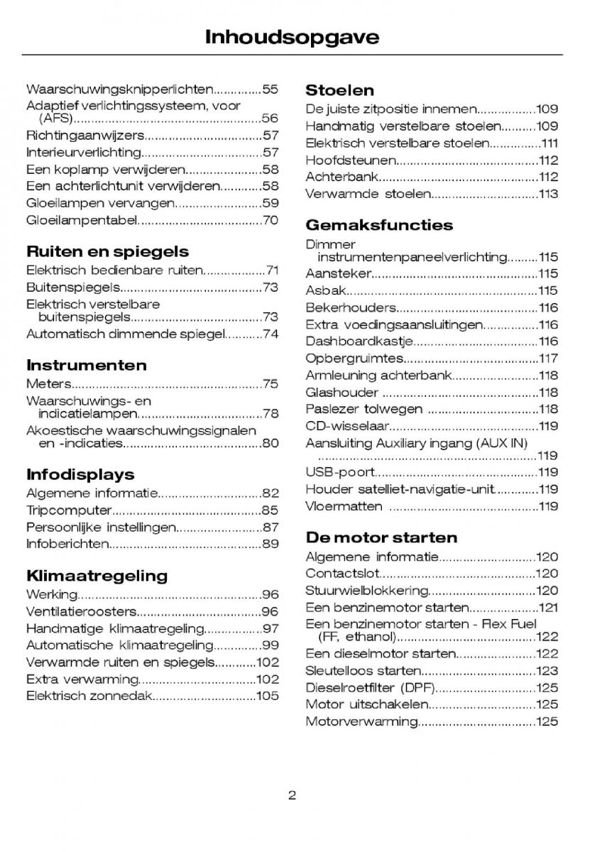 Ford Focus I 1 handleiding / page 4