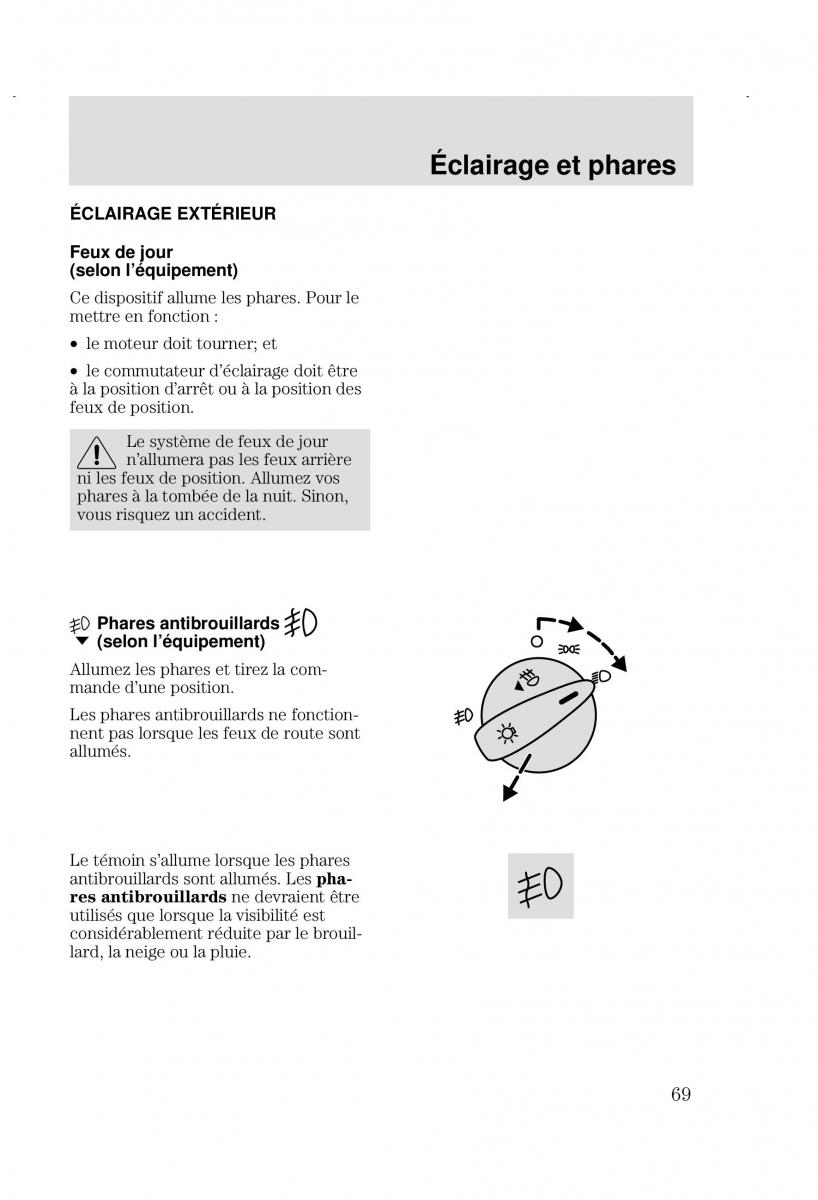 Ford Focus I 1 manuel du proprietaire / page 69