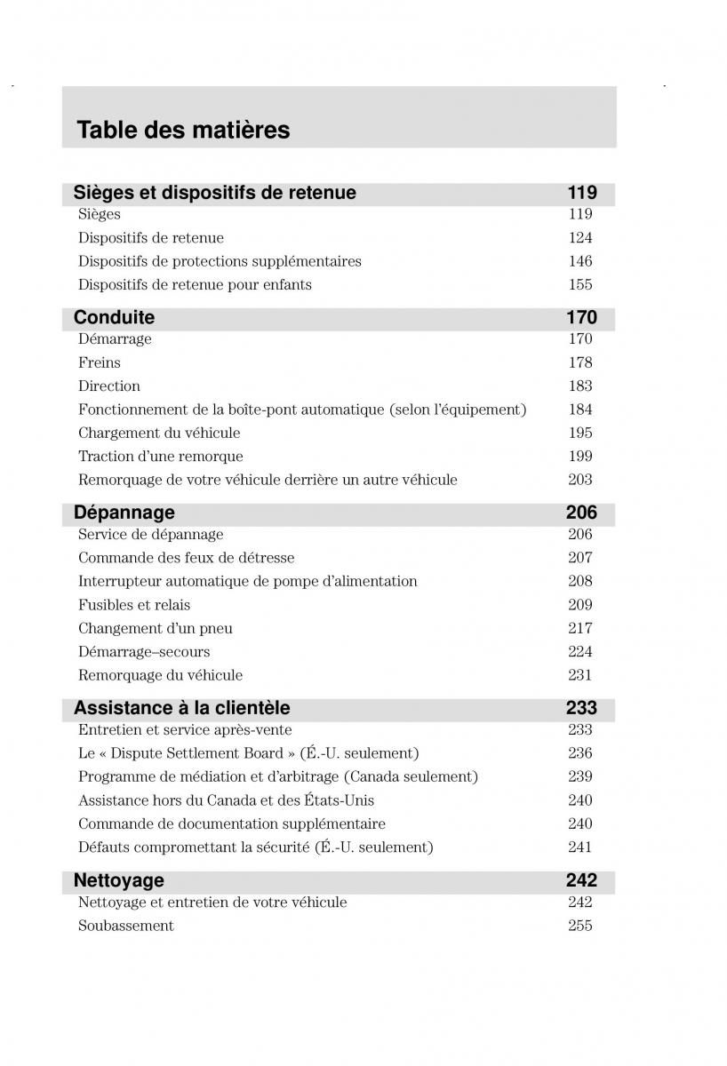 Ford Focus I 1 manuel du proprietaire / page 2