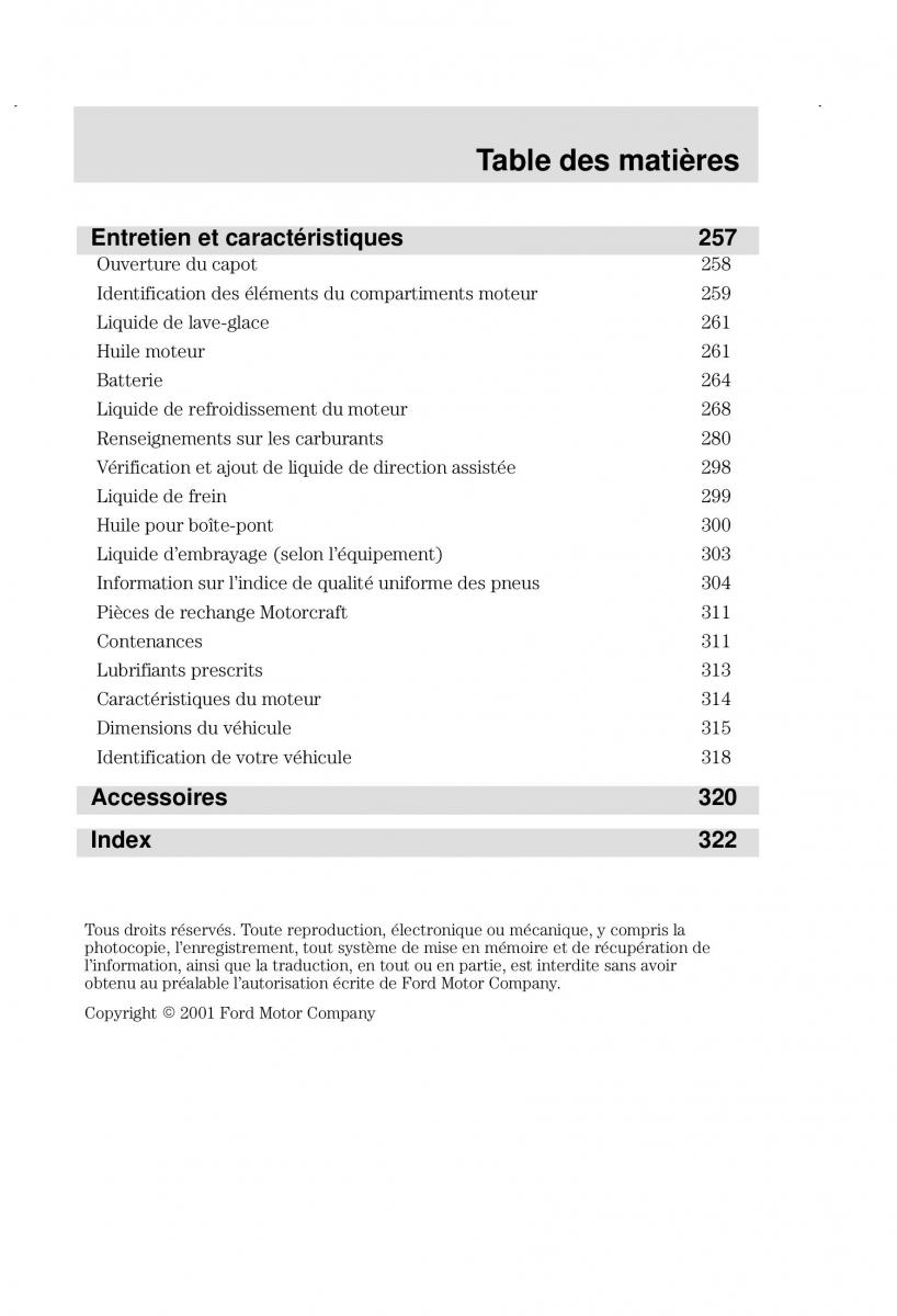 Ford Focus I 1 manuel du proprietaire / page 3