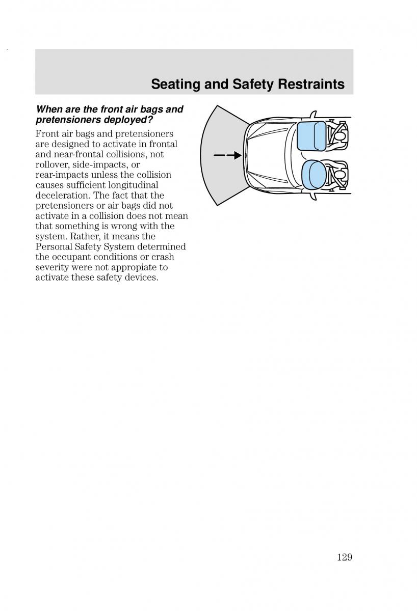 Ford Focus I 1 owners manual / page 129