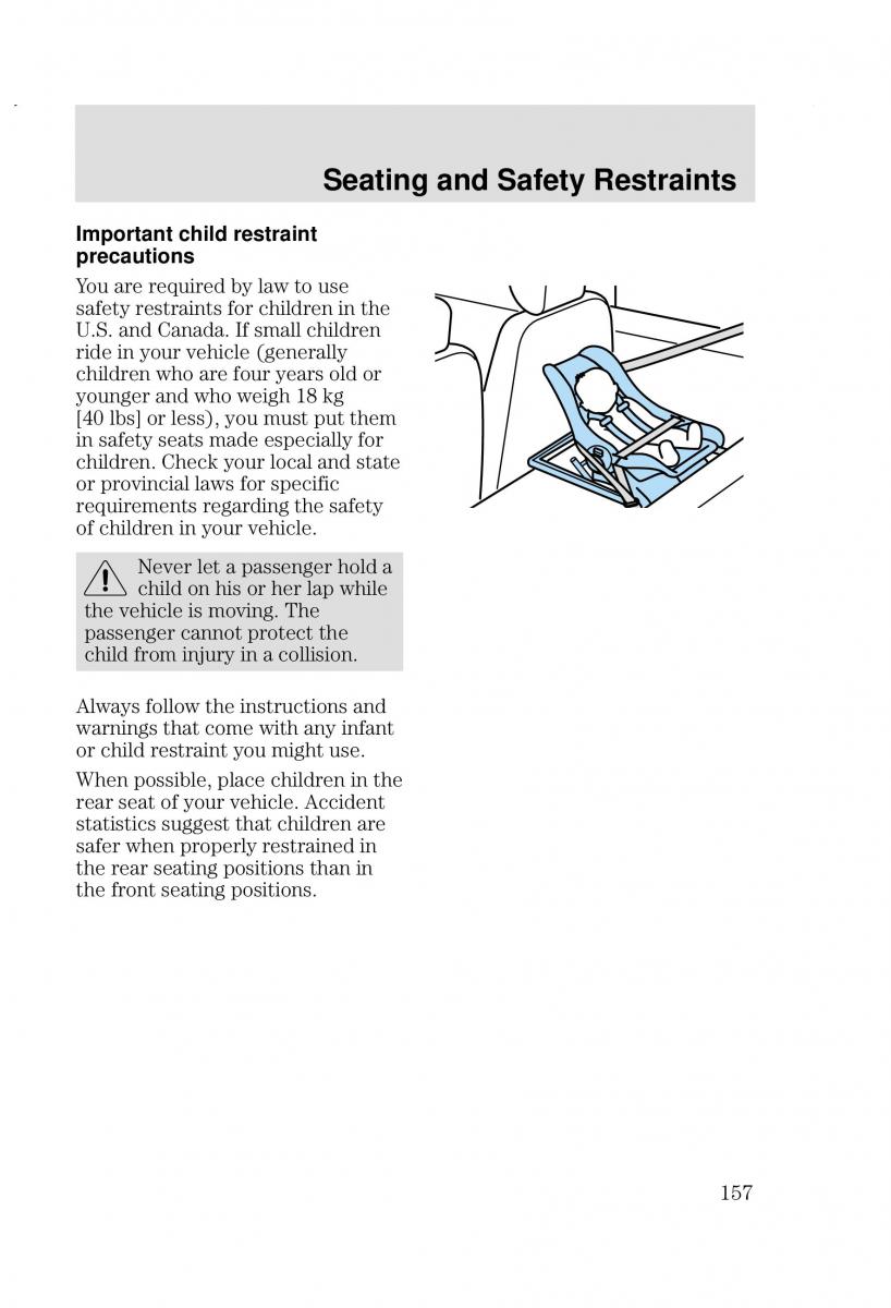 Ford Focus I 1 owners manual / page 157
