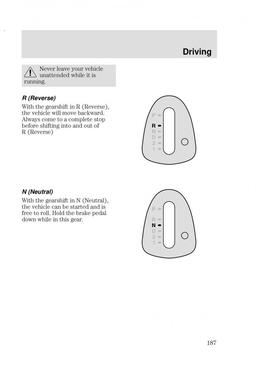 Ford Focus I 1 owners manual / page 187
