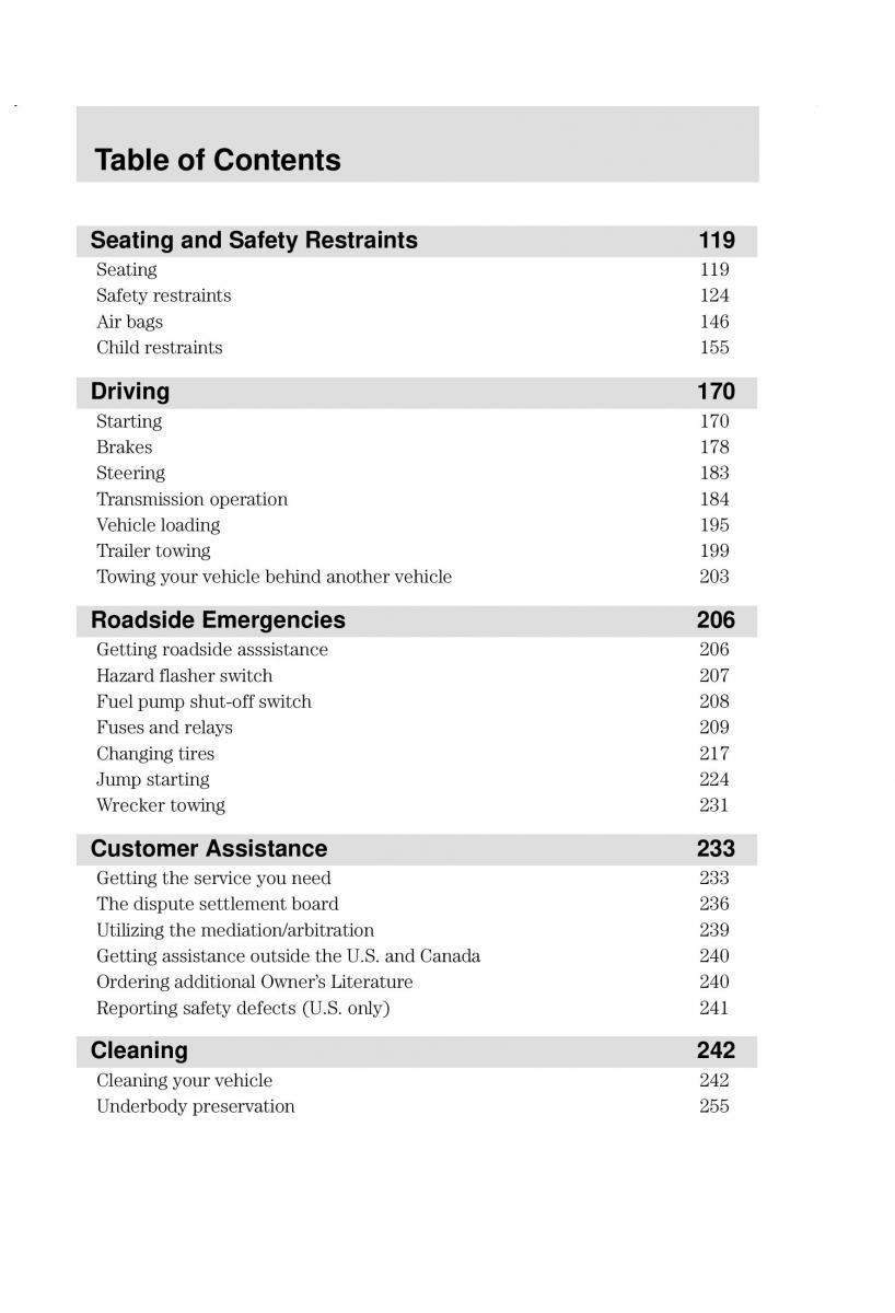 Ford Focus I 1 owners manual / page 2