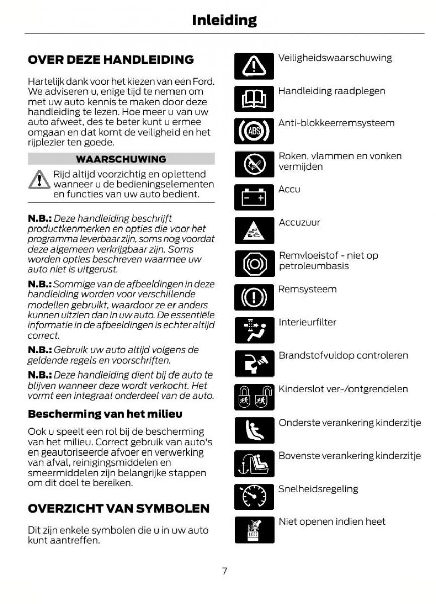 Ford Focus II 2 handleiding / page 10