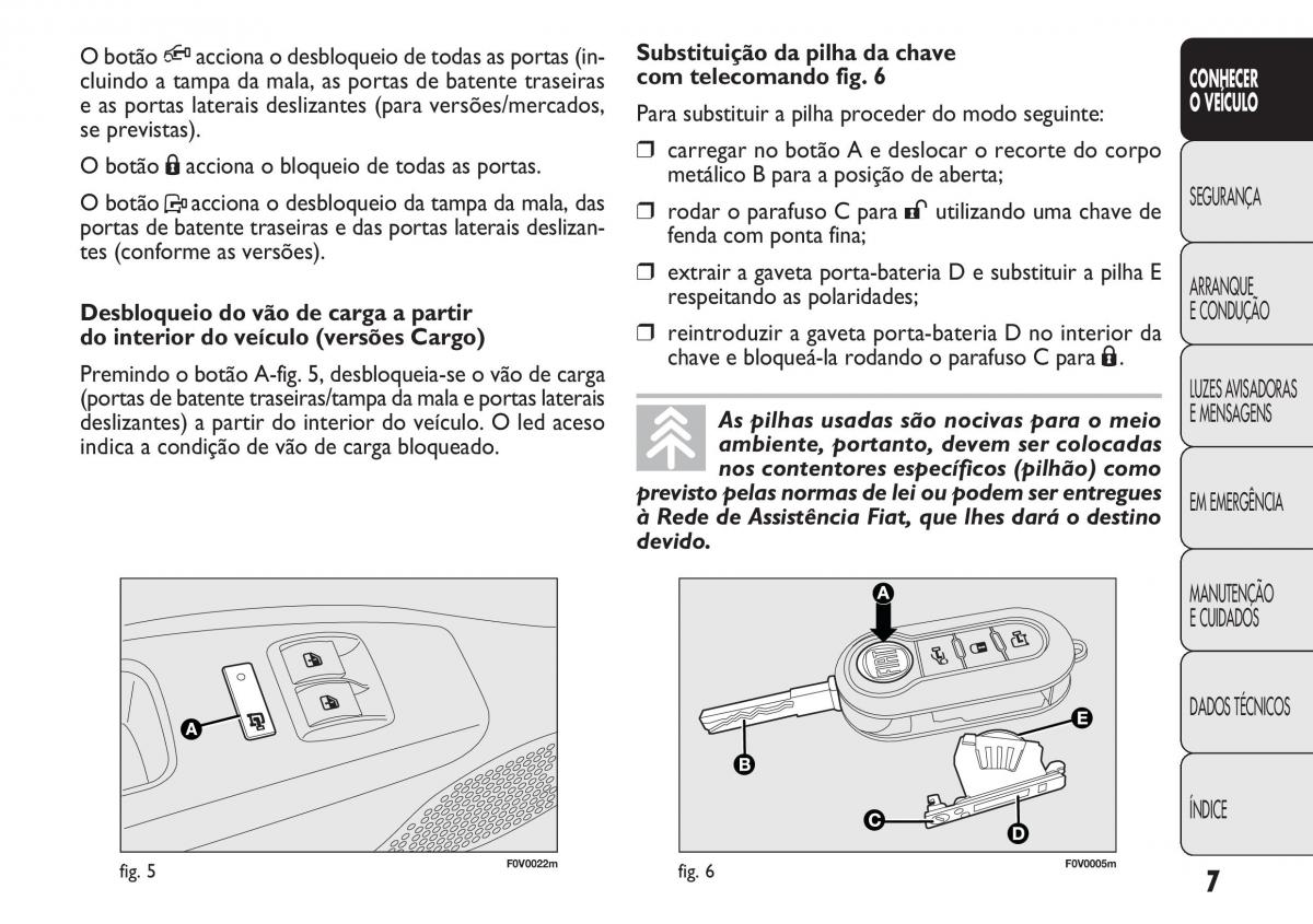 Fiat Doblo II 2 manual del propietario / page 11