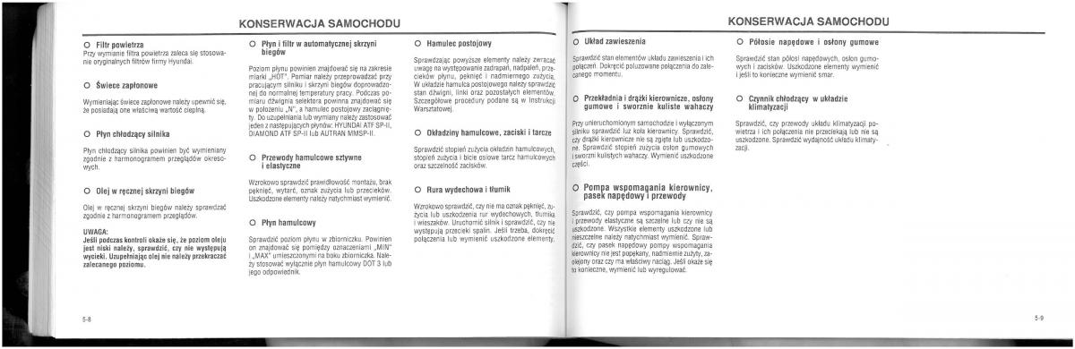 Hyundai XG25 XG30 instrukcja obslugi / page 76