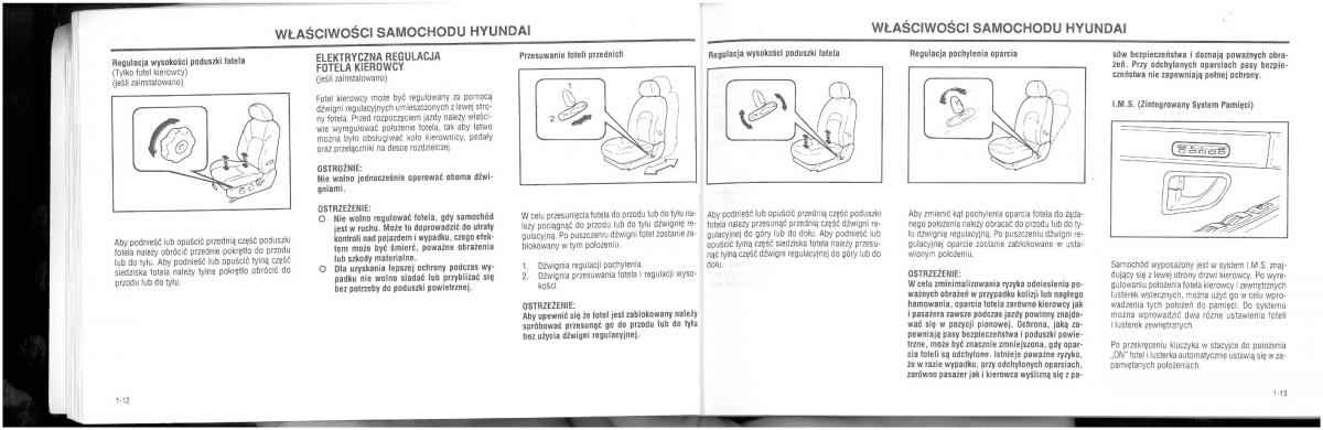Hyundai XG25 XG30 instrukcja obslugi / page 12